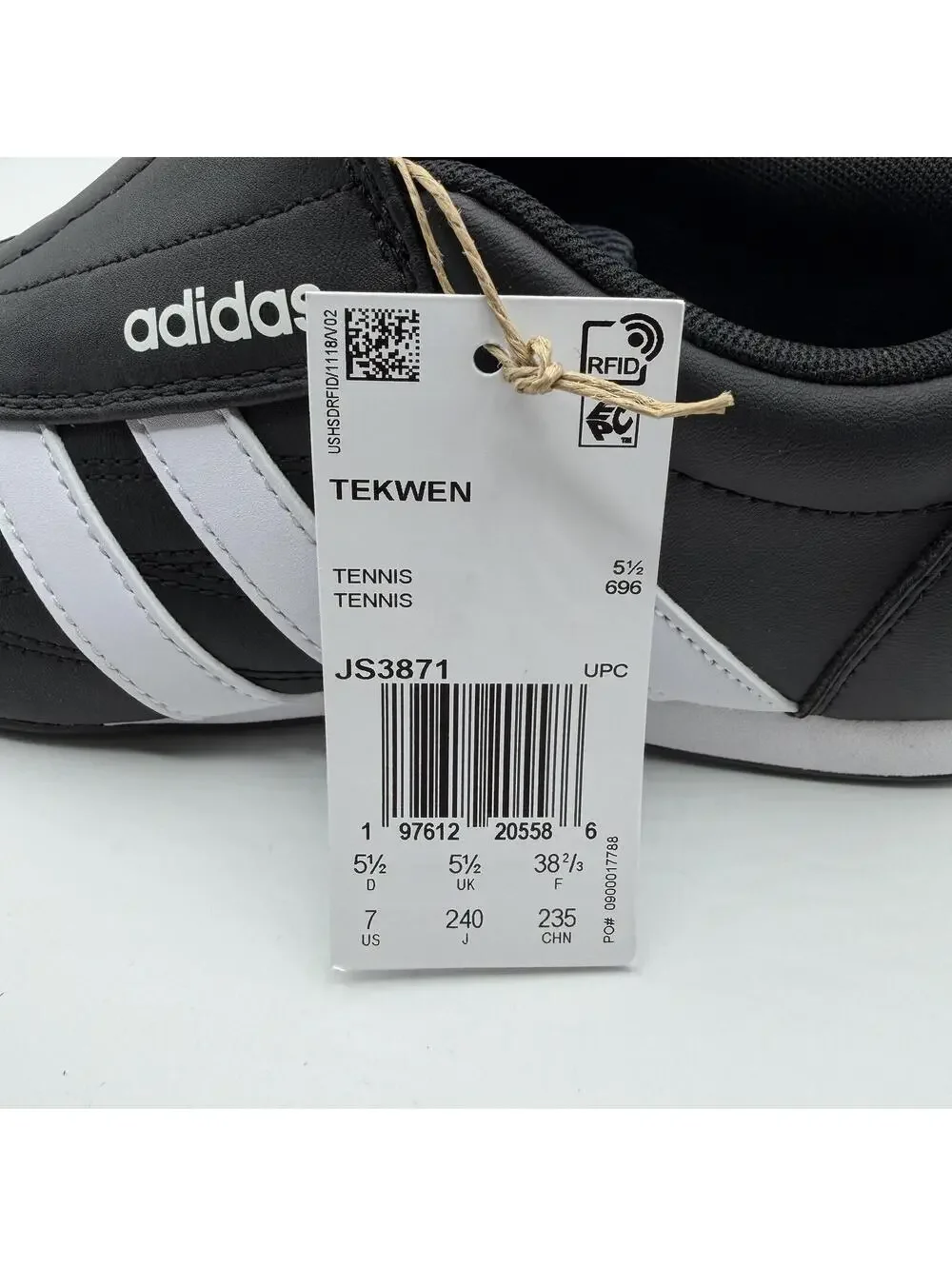 adidas Originals Tekwen Women's Slip On Sneakers Shoe JS3871 Black White Size 7
